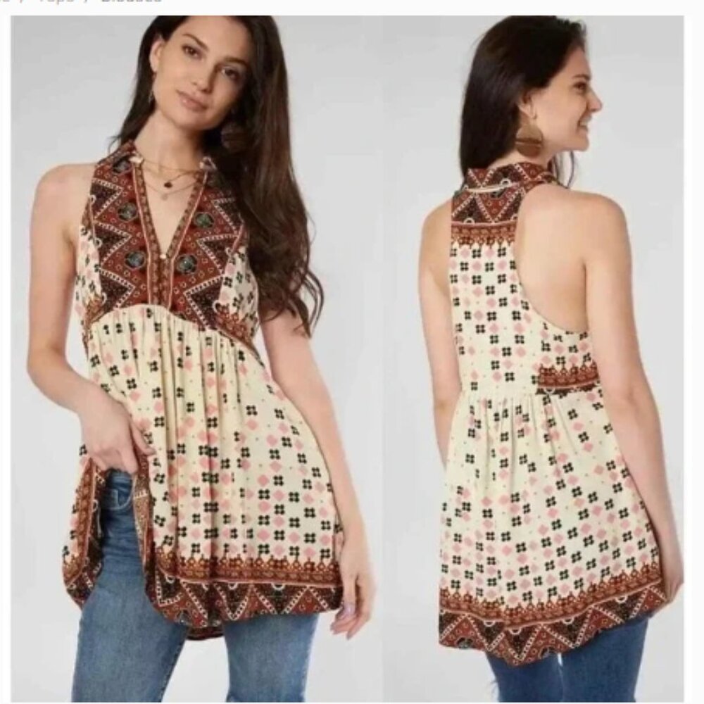Free People Charlotte Sleeveless Tunic (1159) 🦋🔮👖